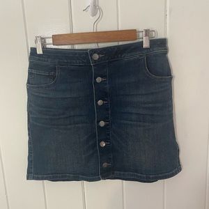 Express Full‎ Button Retro Y2K Denim Jean Skirt